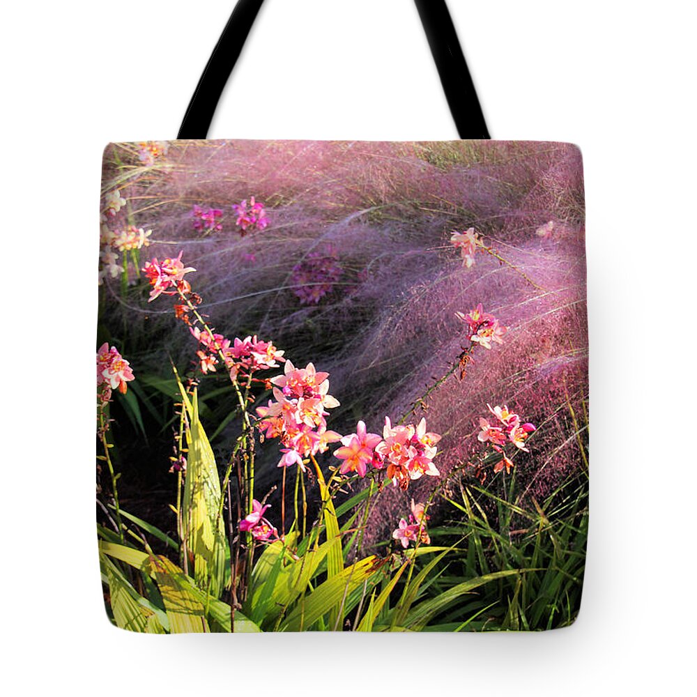 Flower Tote Bag featuring the photograph Dance of the Orchids by Rosalie Scanlon