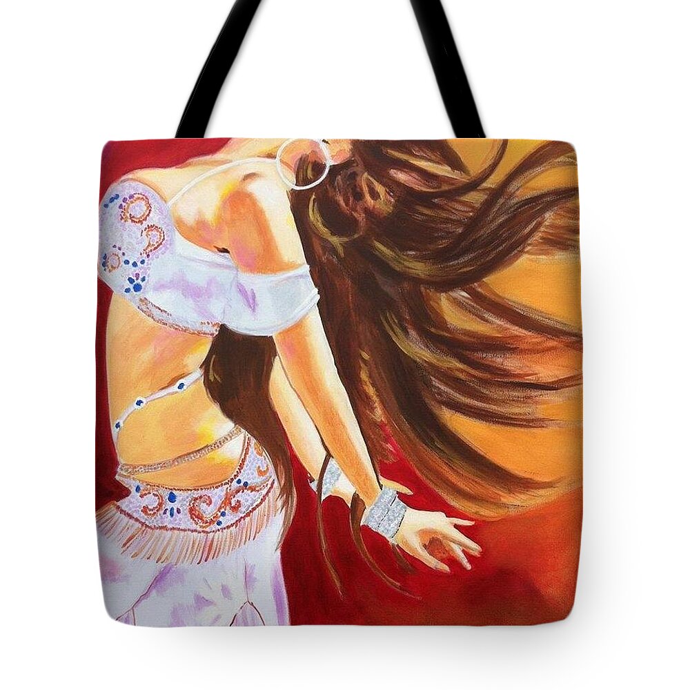 Motivation Tote Bag featuring the painting Dance to be Free by Yvonne Payne