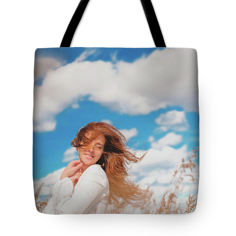 Russian Artists New Wave Tote Bag featuring the photograph Dance with Wind by Vit Nasonov