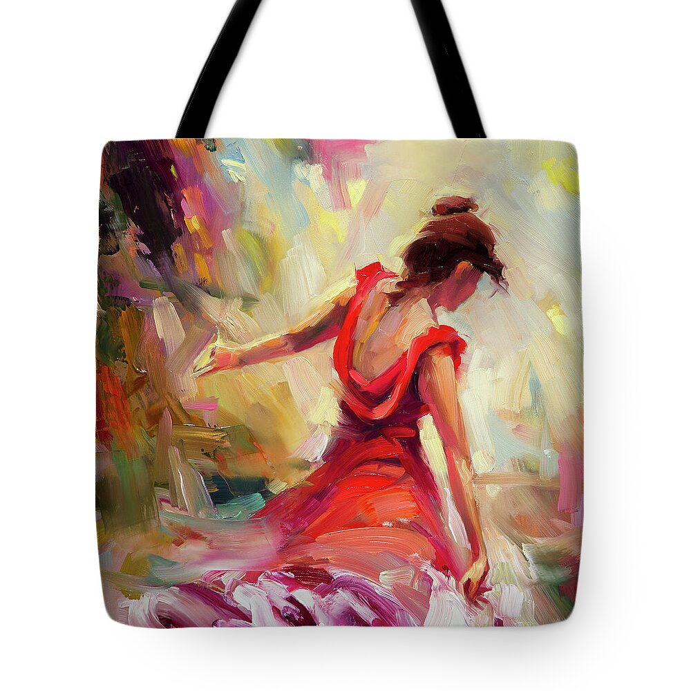 Dancer Tote Bag featuring the painting Dancer by Steve Henderson