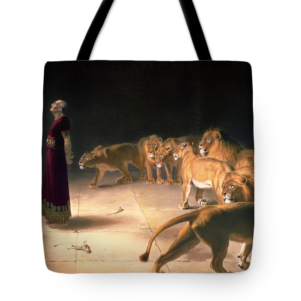 Painting Tote Bag featuring the painting Daniel's Answer To The King by Mountain Dreams