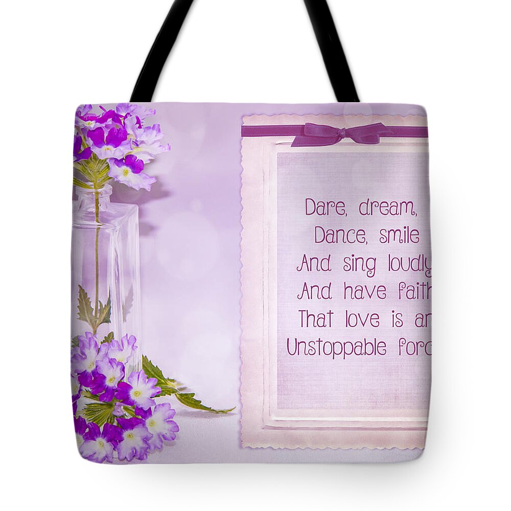 Flowers Tote Bag featuring the photograph Dare 0814 by Cathy Kovarik