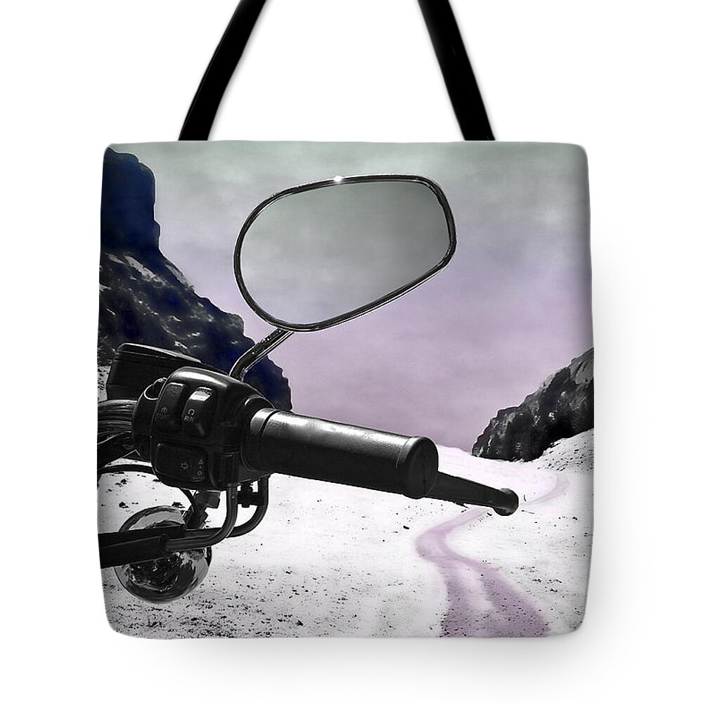 Handle Tote Bag featuring the photograph Daredevil by Evelina Kremsdorf