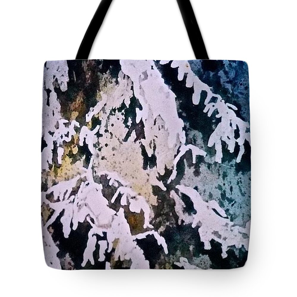 Watercolor Tote Bag featuring the painting Dark Cover by Carolyn Rosenberger