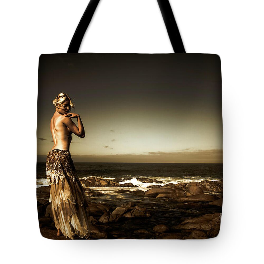 Beautiful Tote Bag featuring the photograph Dark dramatic fine art beauty by Jorgo Photography