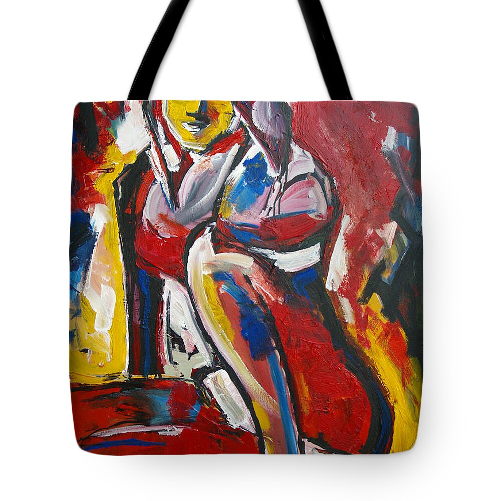  Tote Bag featuring the painting Dark Passion by John Gholson