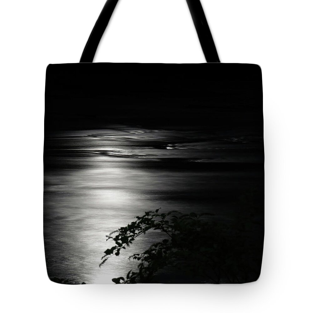 River Tote Bag featuring the digital art Dark River by Kathleen Illes