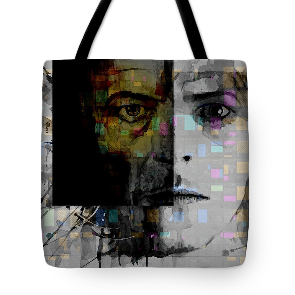 Bowie Tote Bag featuring the painting Dark Star by Paul Lovering