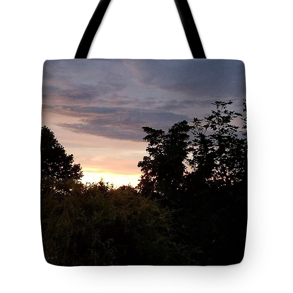 Sunset Tote Bag featuring the photograph Dark Sunset by Vic Ritchey