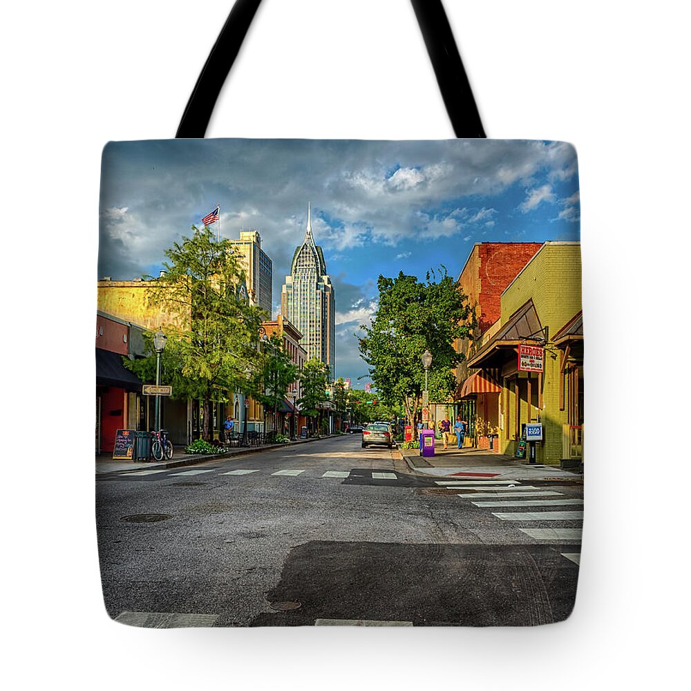 Hdr Tote Bag featuring the photograph At the Corner of Dauphin and Jackson Street by Brad Boland