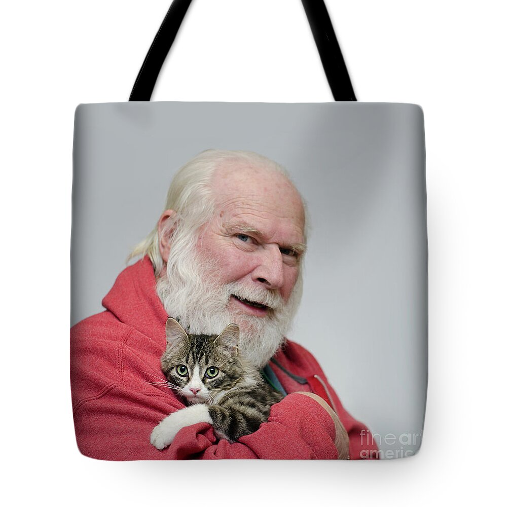 David Schultz Tote Bag featuring the photograph David and Ms Alexia square by Irina ArchAngelSkaya