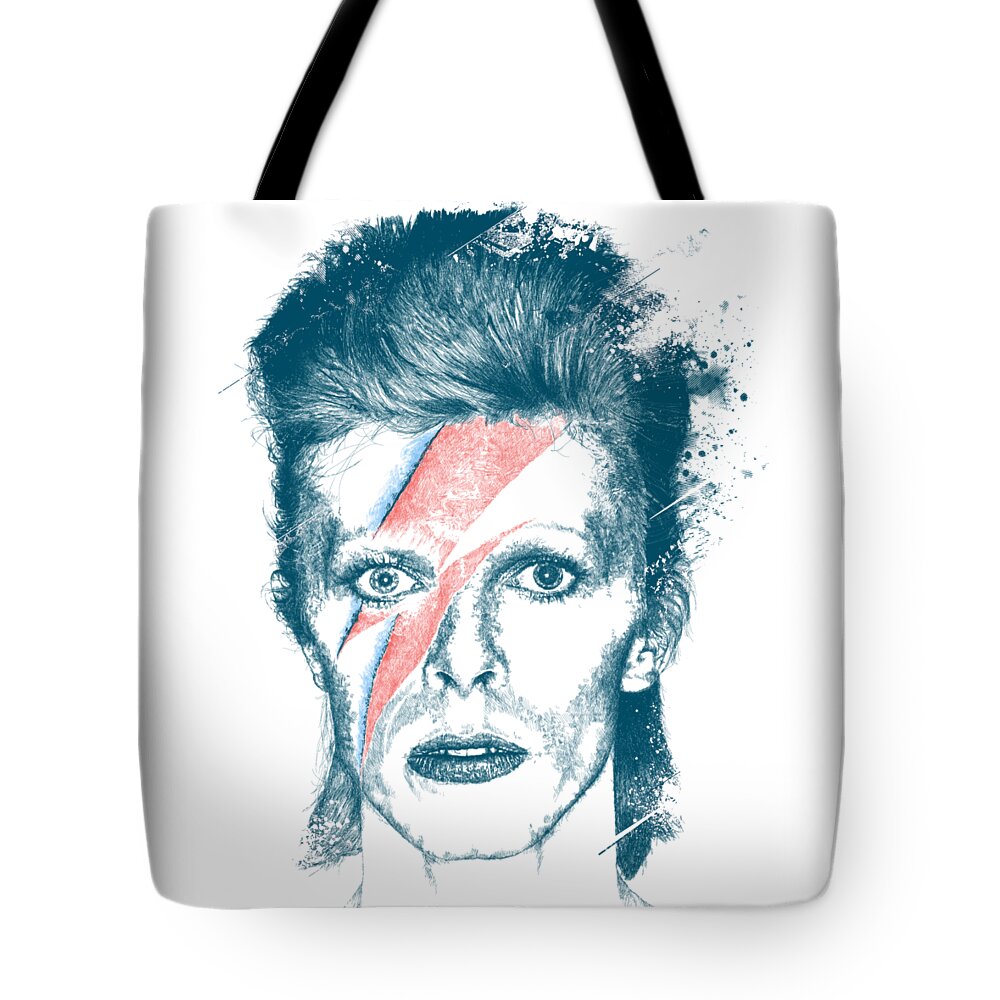  Chadlonius Tote Bag featuring the digital art David Bowie by Chad Lonius