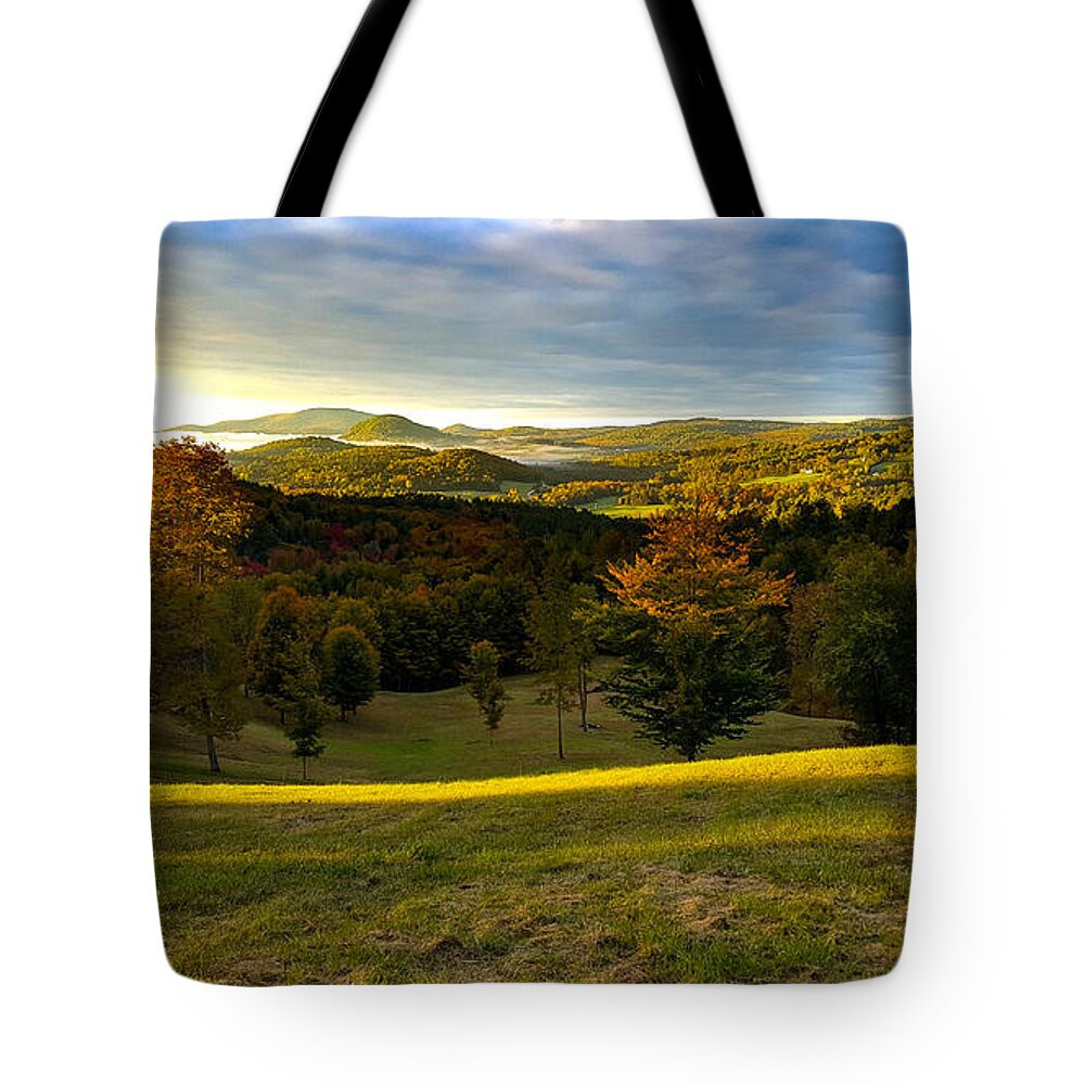#jefffolger Tote Bag featuring the photograph Dawn across the NorthEast Kingdom by Jeff Folger