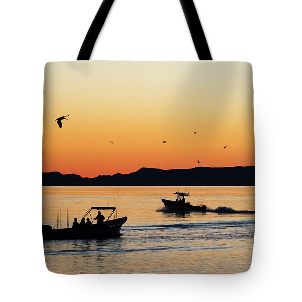 Sunrise Tote Bag featuring the photograph Dawn by Becqi Sherman