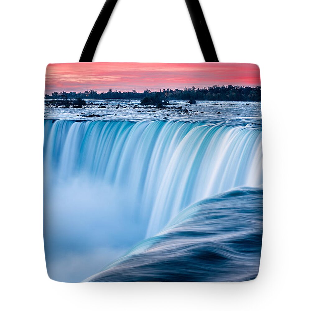 Dawn Tote Bag featuring the photograph Dawn Flow by Mark Rogers