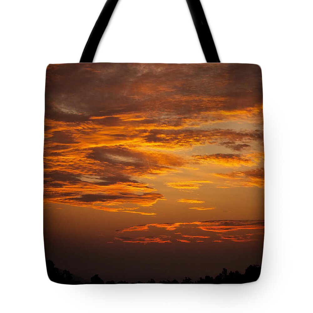 Dawn Tote Bag featuring the photograph Dawn on Gaither Mountain at Ponca Wilderness by Michael Dougherty