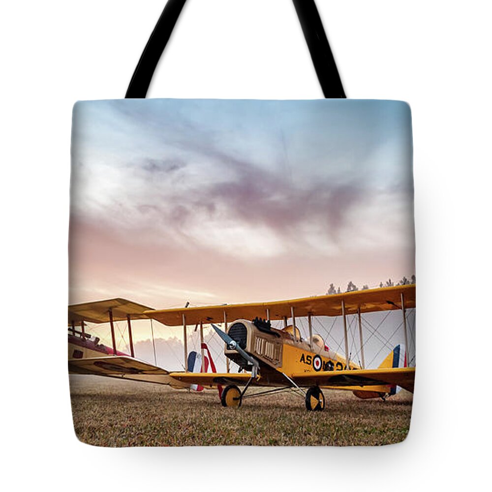 Wwi Tote Bag featuring the photograph Dawn Patrol by David Hart