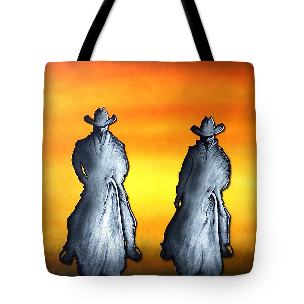 Mixed Media Tote Bag featuring the painting Dawn to Dusk by Kem Himelright