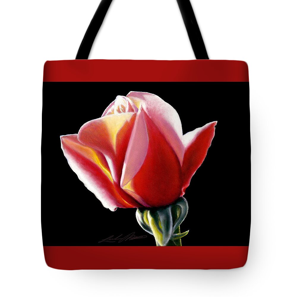 Rose Tote Bag featuring the painting Dawn's Early Light by Linda Merchant