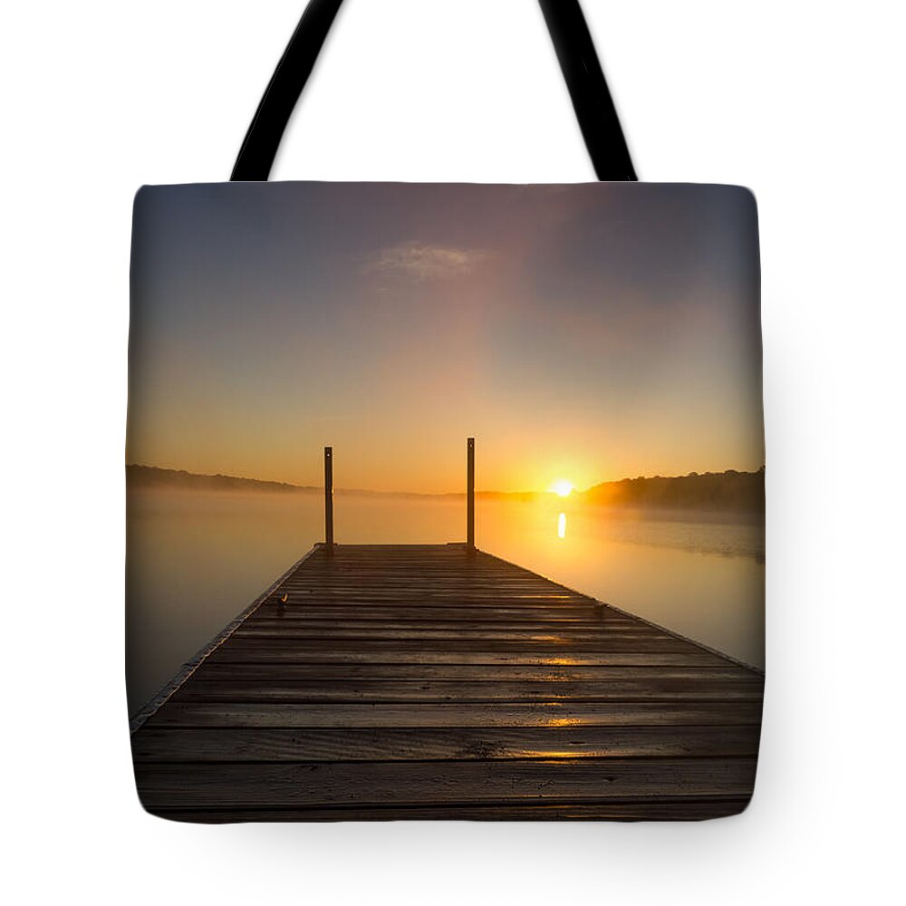 Sunrise Tote Bag featuring the photograph Daybreak by Penny Meyers