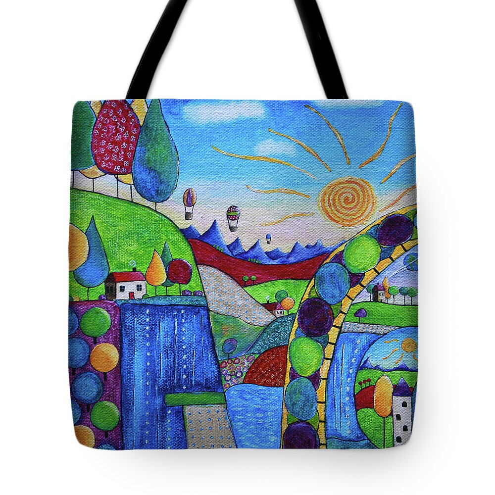 Whimsical Tote Bag featuring the painting Daydream Valley by Winona's Sunshyne