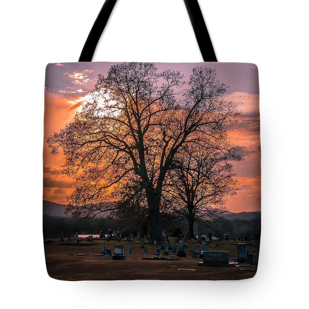 Southern Gothic Tote Bag featuring the photograph Day's End by James L Bartlett