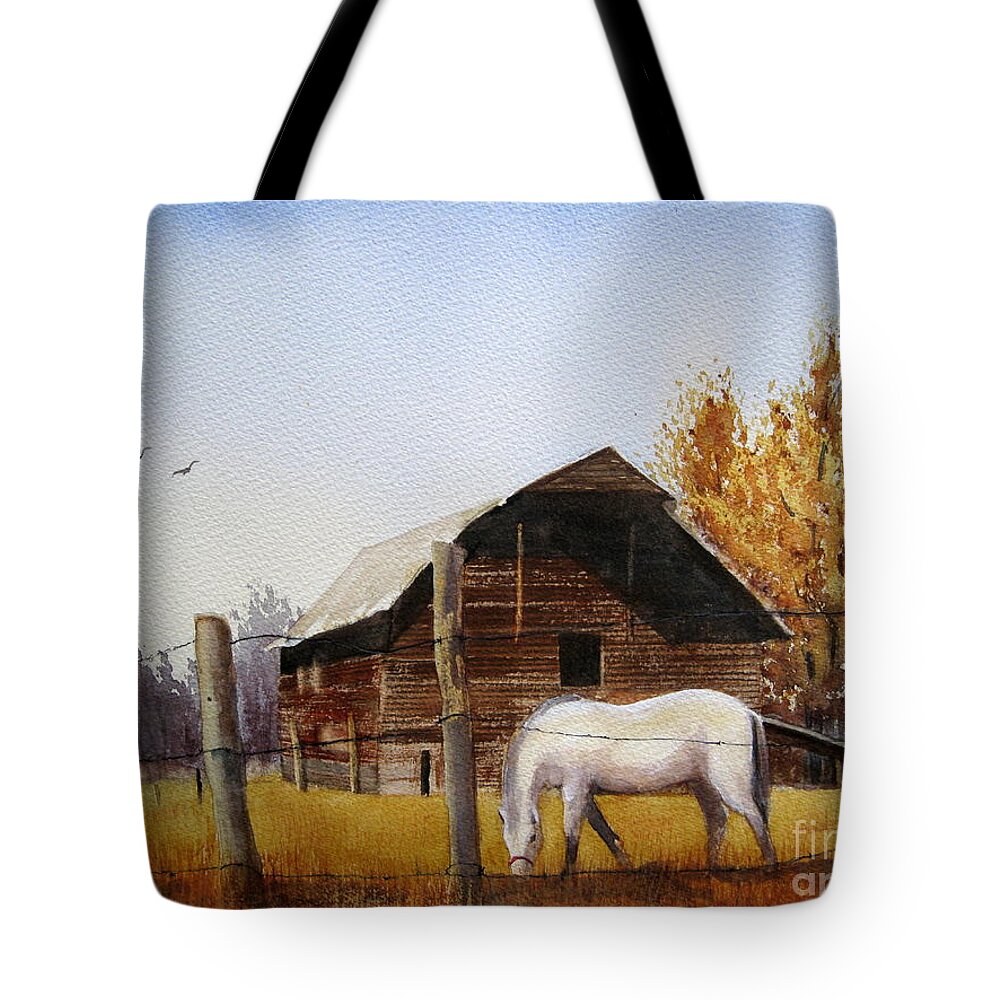 Landscape Tote Bag featuring the painting Days Gone By by Shirley Braithwaite Hunt
