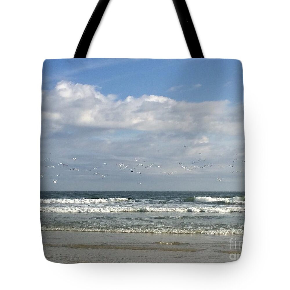 Early Morning Walking The Beach In Daytona Tote Bag featuring the photograph Daytona Beach 3 by Audrey Peaty