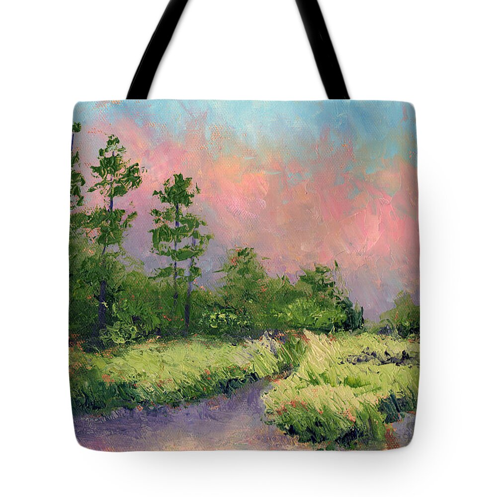 Florida Tote Bag featuring the painting Daytona Pines by Diane Martens