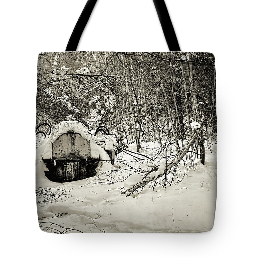 Bulldozer Tote Bag featuring the photograph Dead End by Sue Capuano