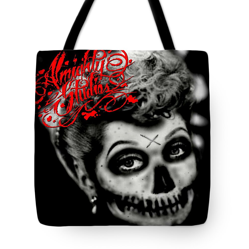 Almighty Studios Tote Bag featuring the digital art Dead Lucy by Ryan Almighty