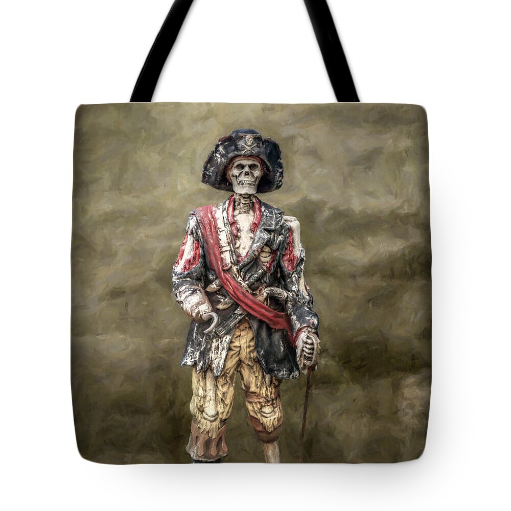 Pirate Tote Bag featuring the digital art Dead Men Tell No Tales by Randy Steele