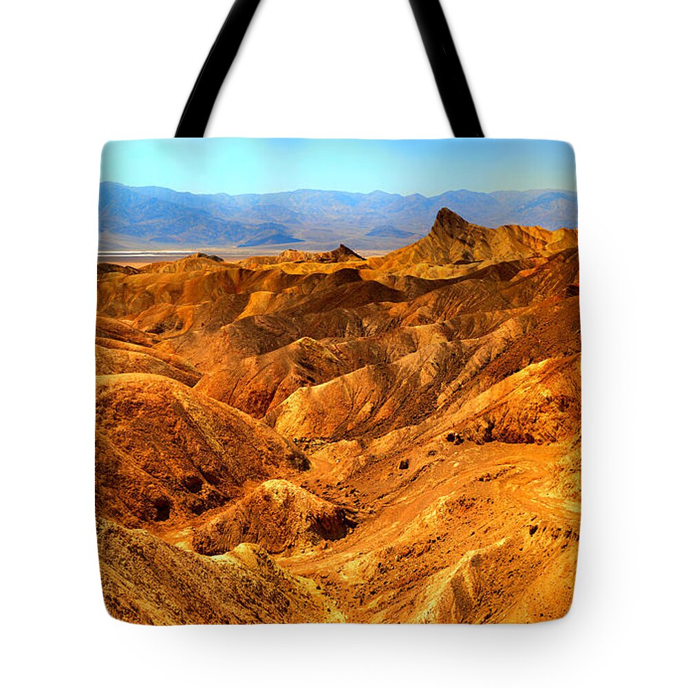 Zabriski Point Tote Bag featuring the photograph Death Valley Zabriskie Point by Adam Jewell