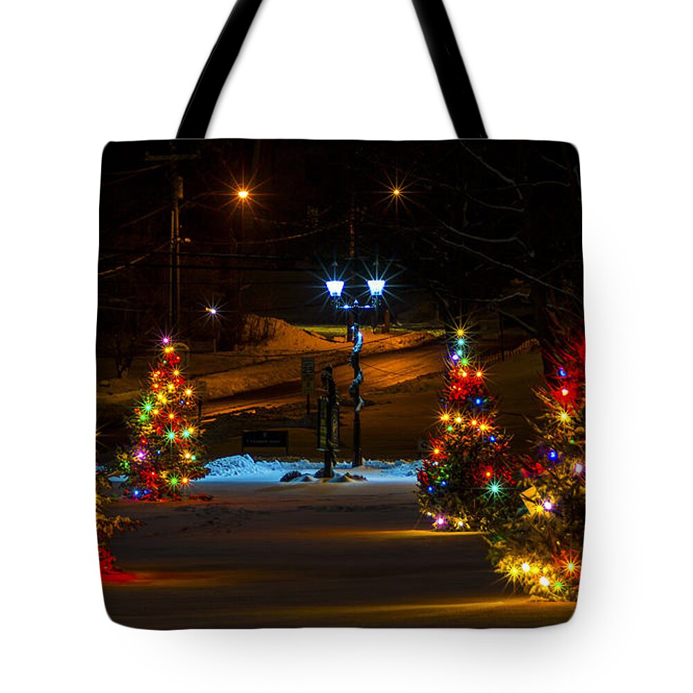 2018 Tote Bag featuring the photograph December in New Milford Connecticut. by New England Photography