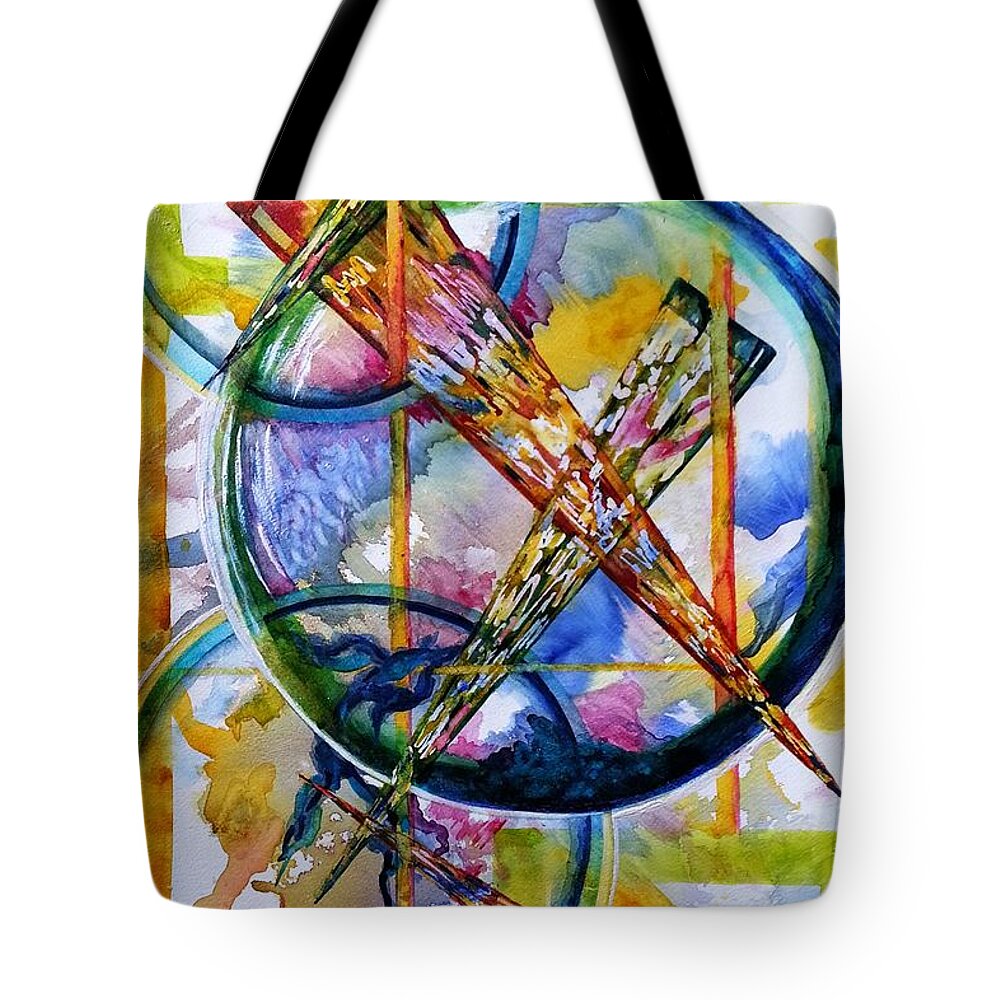 Ksg Tote Bag featuring the painting Decisions by Kim Shuckhart Gunns