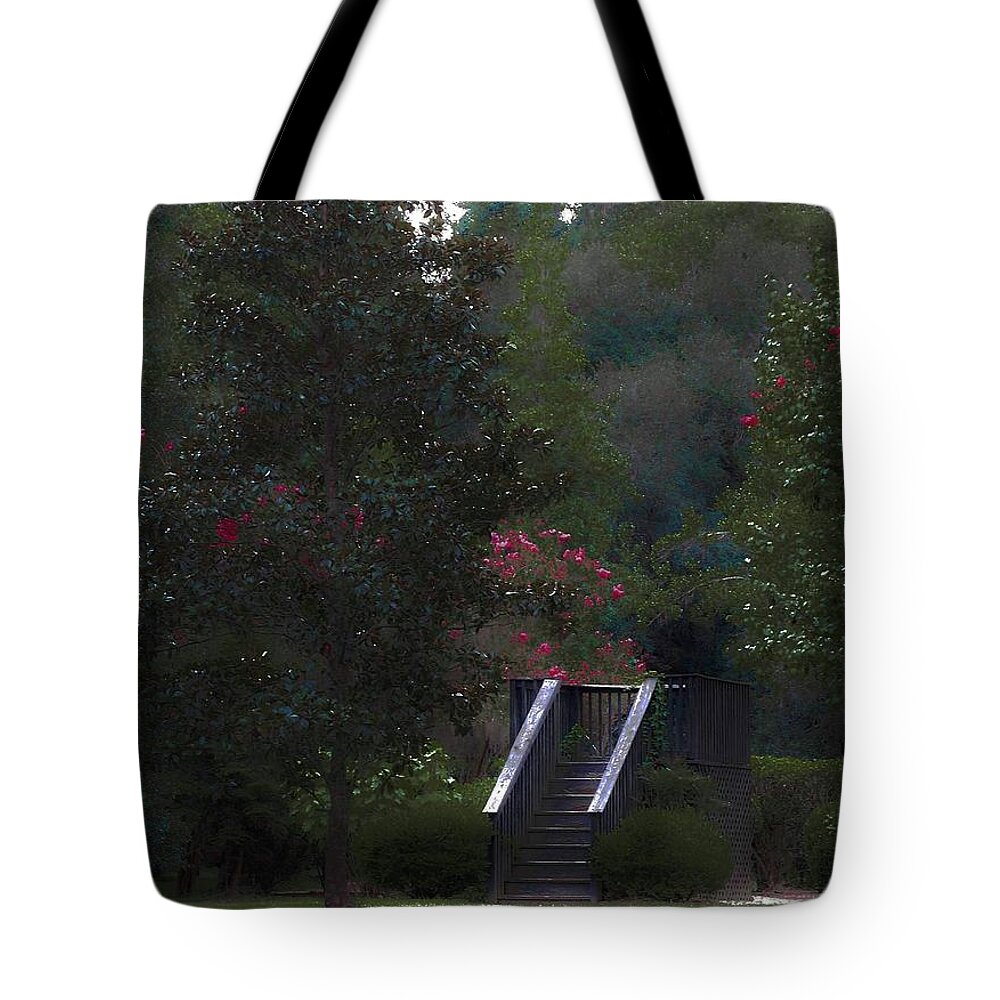 Plantation Tote Bag featuring the digital art Deck of Appeasement by DigiArt Diaries by Vicky B Fuller