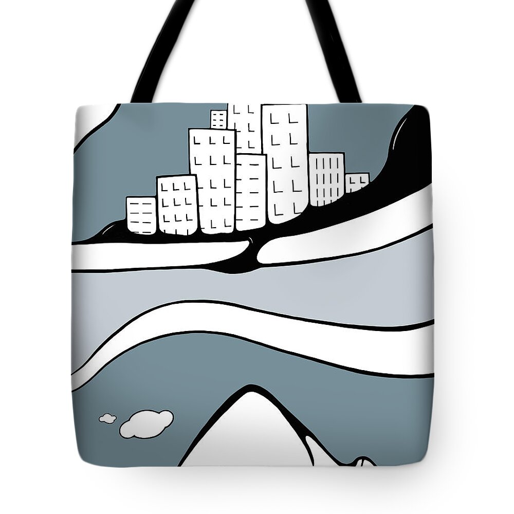 Climate Change Tote Bag featuring the drawing Decoy by Craig Tilley