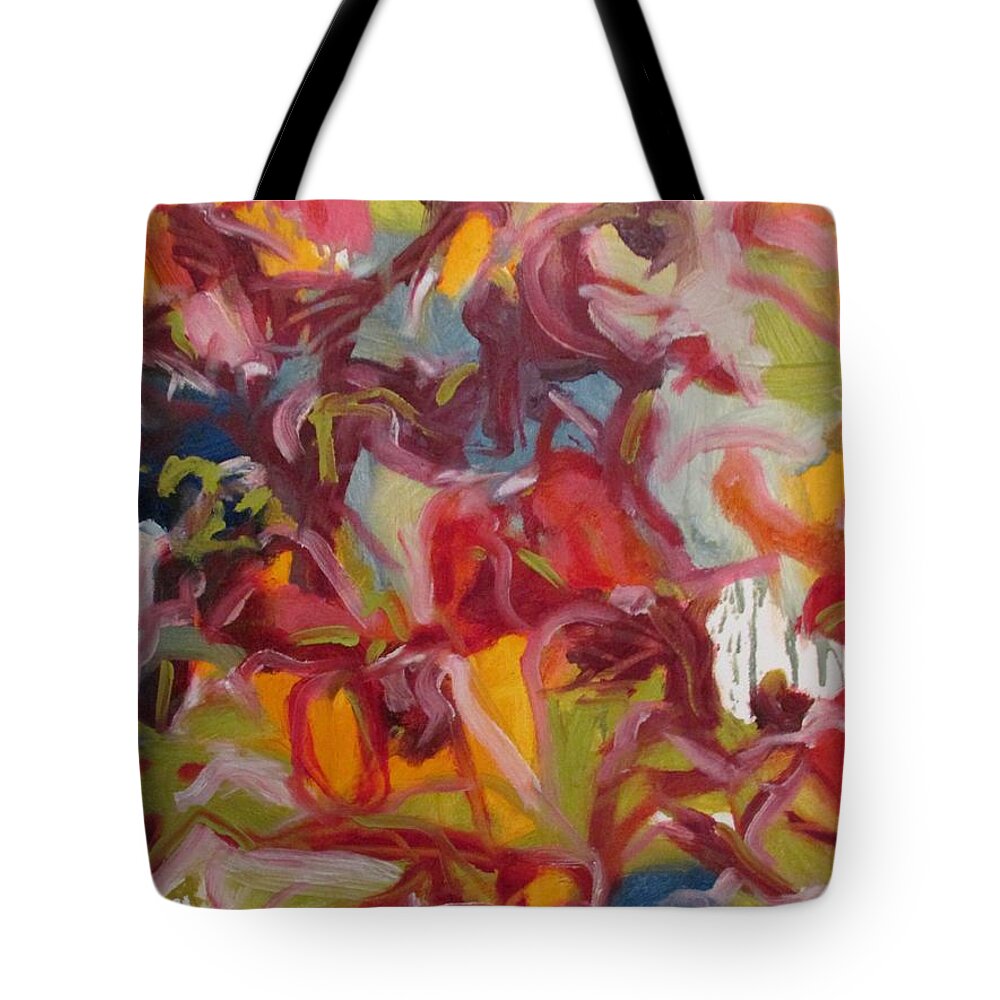 Landscape Tote Bag featuring the painting Deep Happiness by Steven Miller