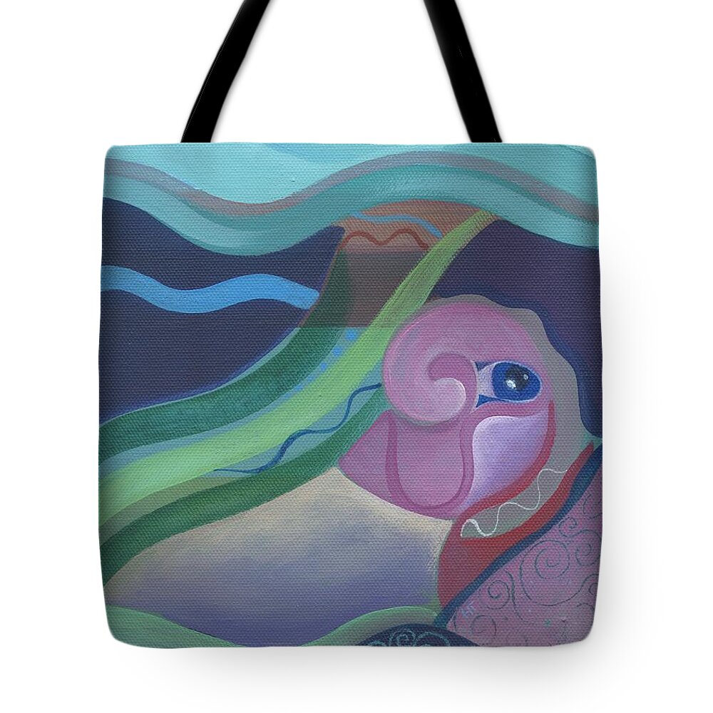 Psyche Tote Bag featuring the painting Deep by Helena Tiainen