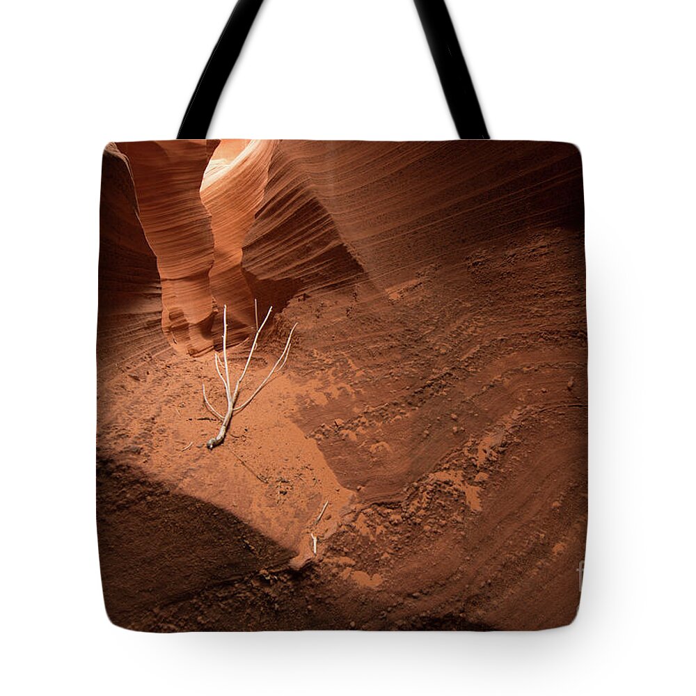  Lone Tote Bag featuring the photograph Deep Inside Antelope Canyon by Jim DeLillo