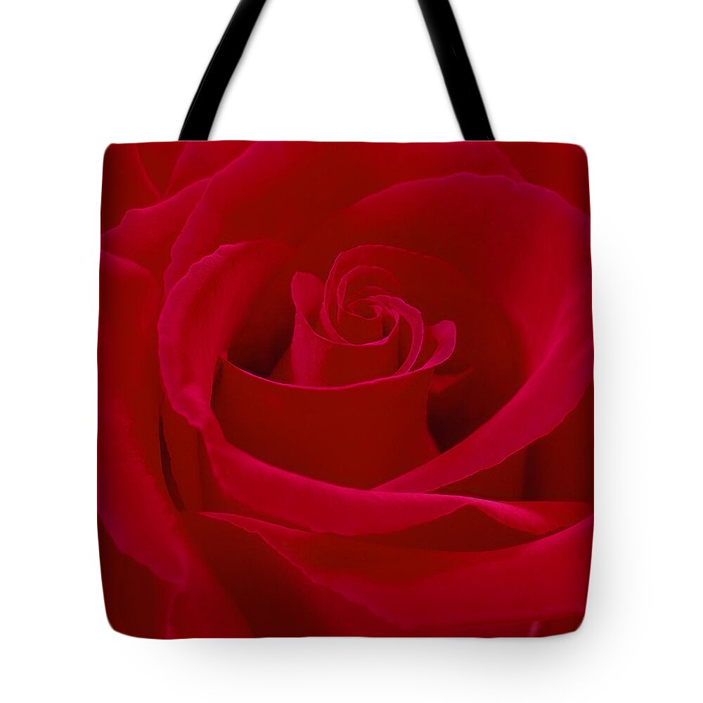 Red Rose Tote Bag featuring the photograph Deep Red Rose by Mike McGlothlen