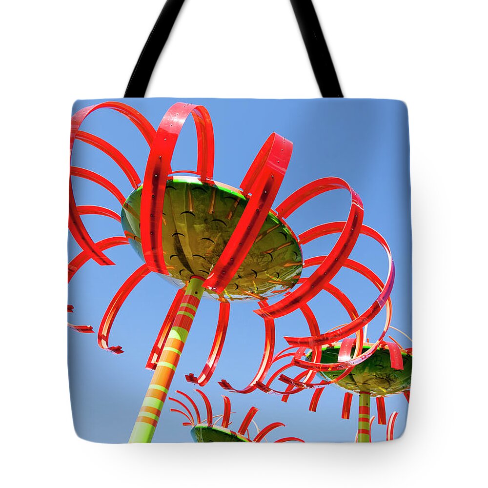 Flowers Tote Bag featuring the photograph Deep Space Flowers by Ramunas Bruzas