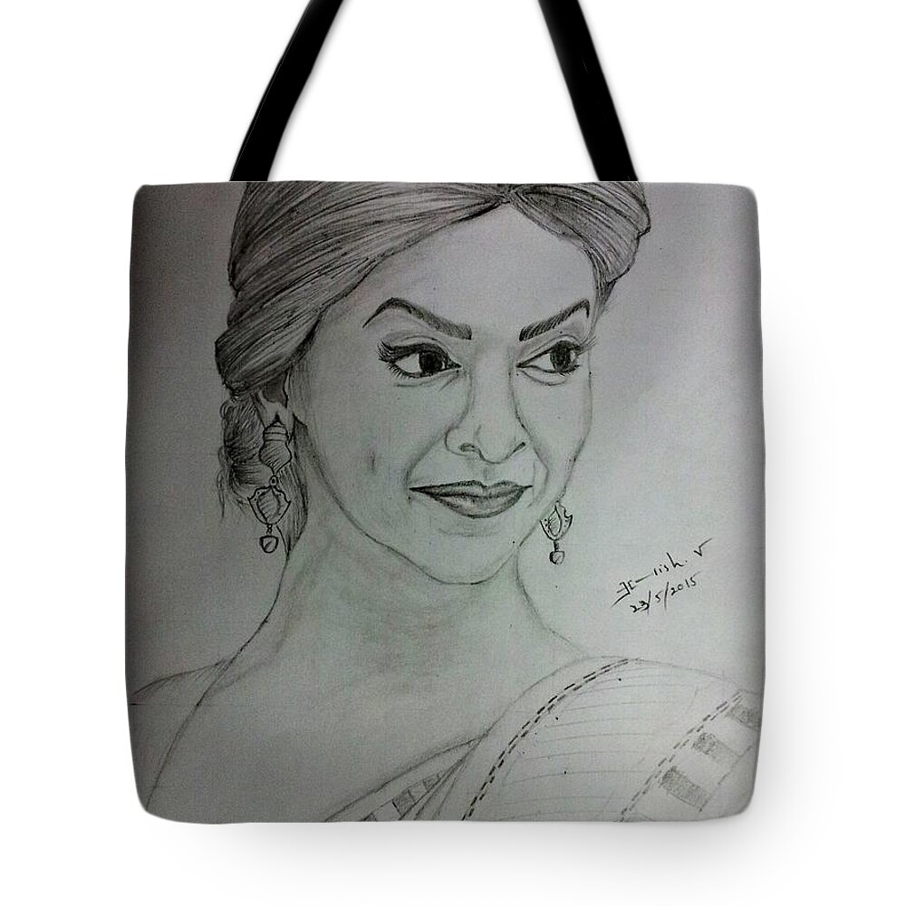 Deepika Padukone Tote Bag by Harish Rishi - Fine Art America