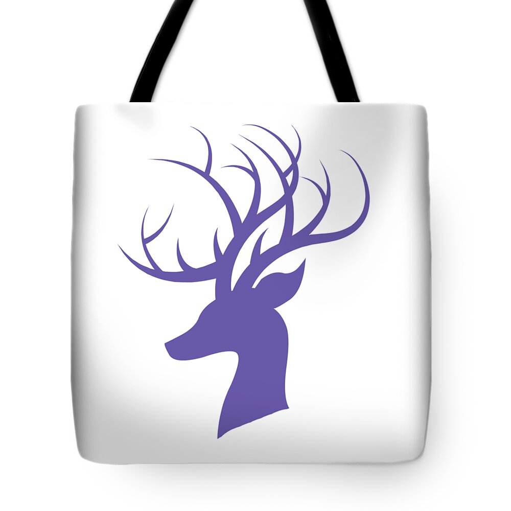 Deer Tote Bag featuring the digital art Deer Head by Leah McPhail