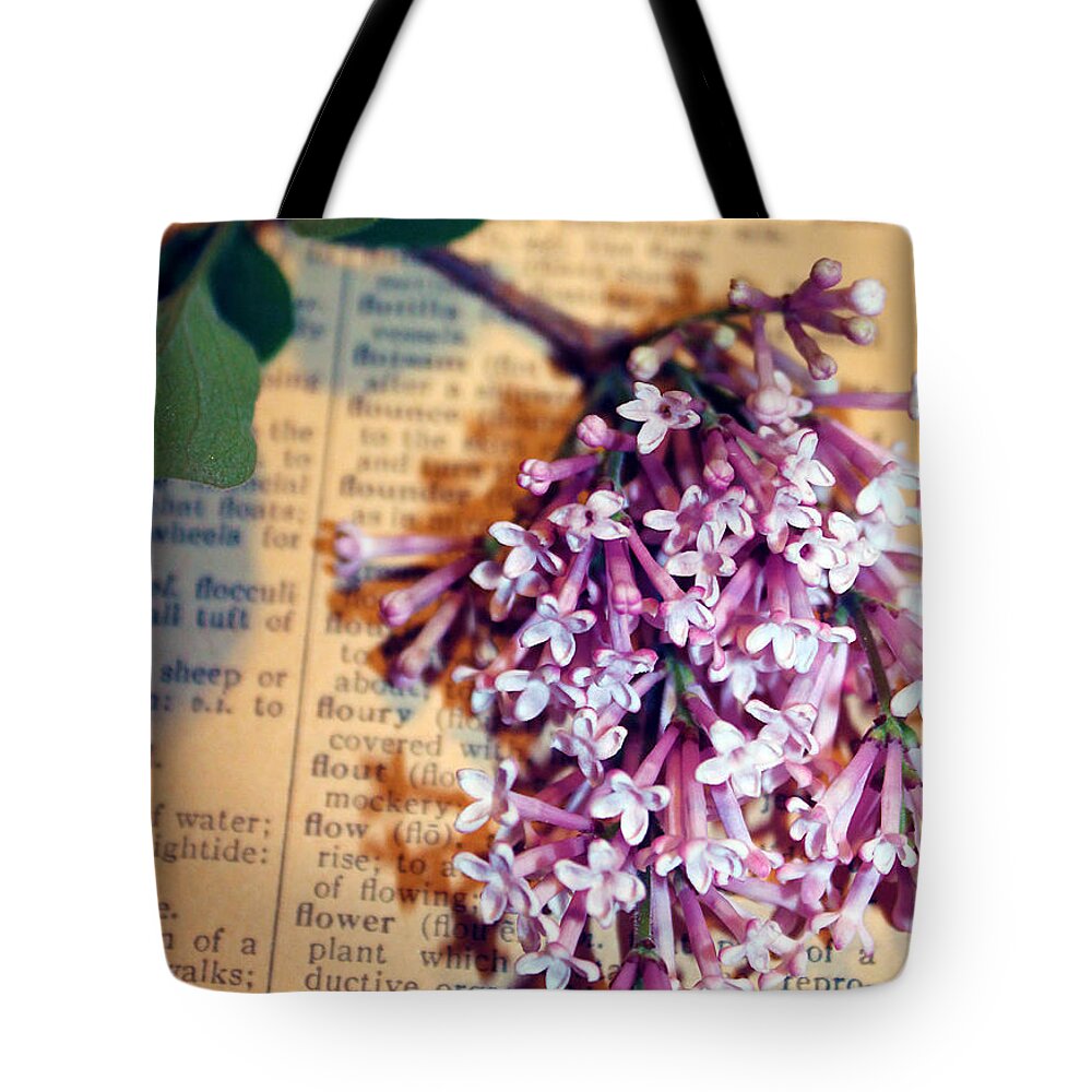 Flowers Tote Bag featuring the photograph Defining Lilacs by Nina Silver