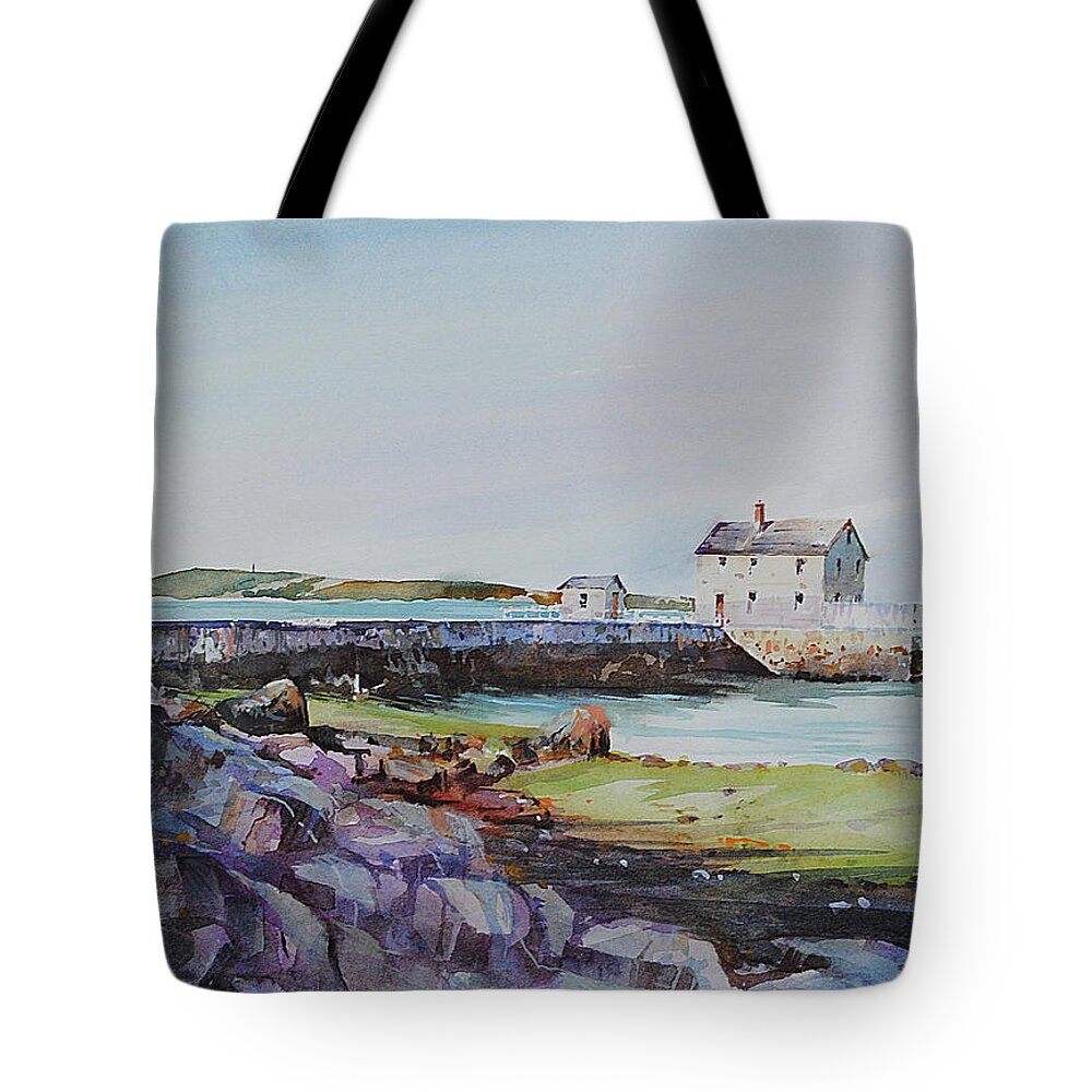 Visco Tote Bag featuring the painting Delano's Wharf at Rock Nook by P Anthony Visco