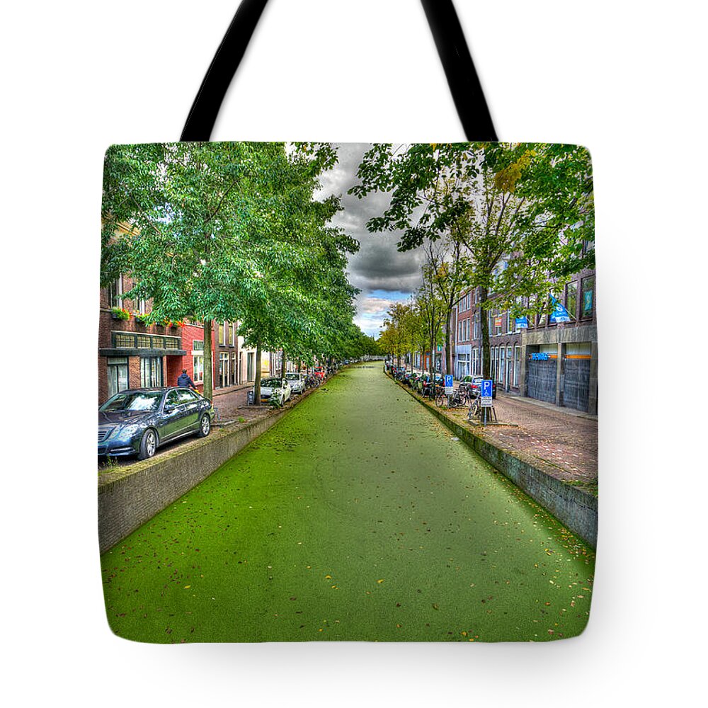 City Tote Bag featuring the photograph Delft Canals by Uri Baruch