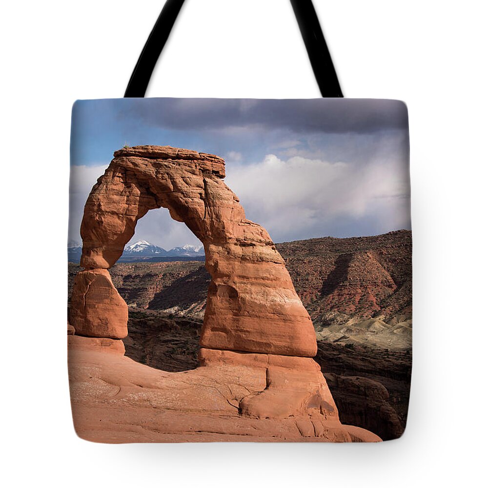 Delicate Tote Bag featuring the photograph Delicate Arch by Jennifer Ancker