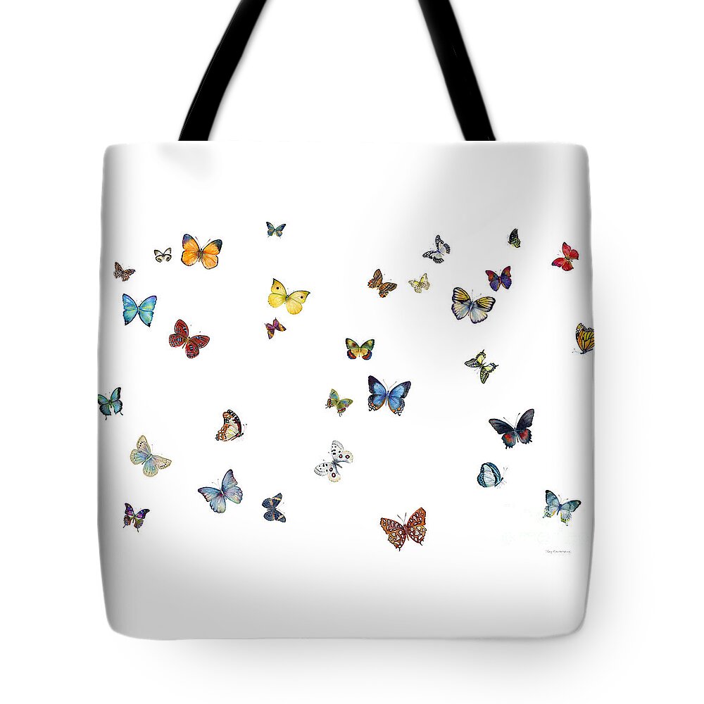 Butterflies Tote Bag featuring the painting Delphine by Amy Kirkpatrick