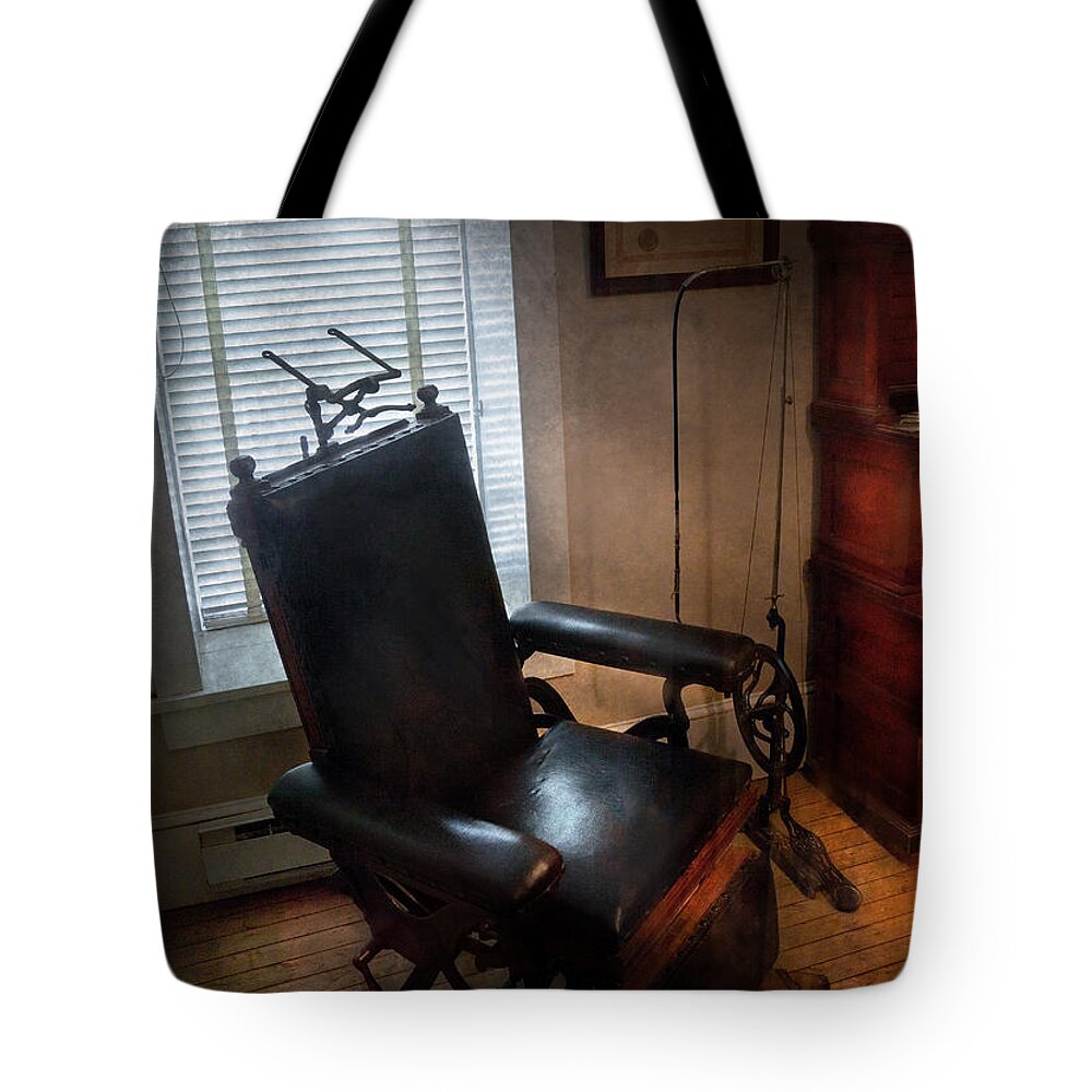 Dentist Tote Bag featuring the photograph Dentist - The country dentist by Mike Savad